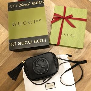 Gucci Soho Black Small Leather Disco Bag